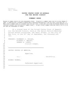 [removed]cr USA v. Thomas UNITED STATES COURT OF APPEALS FOR THE SECOND CIRCUIT SUMMARY ORDER