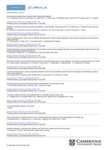 animal, Volume 3 - Issue 07 Developmental programming of skeletal muscle phenotype/metabolism T. C. W. Markham and R. M. Latorre and P. G. Lawlor and C. J. Ashton and L. B. McNamara and R. Natter and A. Rowlerson and N. 