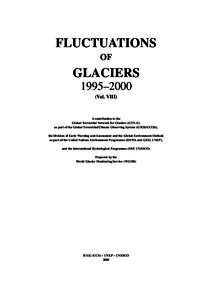 FLUCTUATIONS OF GLACIERS 1995–2000 (Vol. VIII)