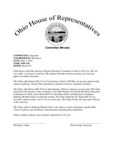 Teresa Fedor / Ohio / Parliamentary procedure / Quorum / Cliff Hite