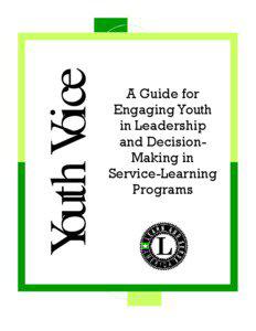 Community building / Youth rights / Ageism / Philosophy of education / Youth Service America / National Youth Summit / Youth voice / Youth service / National Youth Leadership Council / Youth / Education / Human development