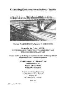 Estimating Emissions from Railway Traffic  Morten W. JØRGENSEN, Spencer C. SORENSON