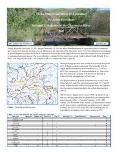 IIdaho State Department of Agriculture Pesticide Fact Sheet Selected Tributaries to the Clearwater River[removed]ISDA Surface Water Fact Sheet # 7