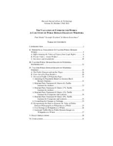 Intellectual property law / Monopoly / Copyright law / Law / Public records / United States copyright law / Information / Copyright / Public domain / Intellectual property / Paul J. Heald / Fair use