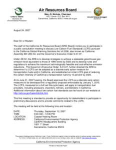 Environment / Environment of California / California / Fuels / Low-carbon economy / Low-carbon fuel standard / California Air Resources Board / Climate change in California / Global Warming Solutions Act / Air pollution in California / Emission standards / Environment of the United States