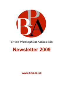 Newsletter[removed]www.bpa.ac.uk BPA Newsletter: May 2009 Editor: