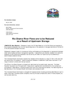 For immediate release: May 20, 2005 For more information, contact: Karin Stangl Director, Planning and Communication[removed]