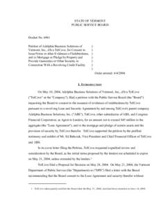 Contract law / MERS / Mortgage-backed security / Mortgage loan / Loan / Security agreement / Vermont / Business / Money / Finance / United States housing bubble / Mortgage industry of the United States