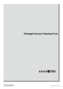 Packaged Account Opening Form  Packaged Account Opening Form Hong Kong/CBG/COSDBS Bank (Hong Kong) Limited