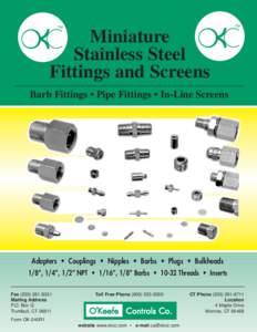 ™  Miniature Stainless Steel Fittings and Screens