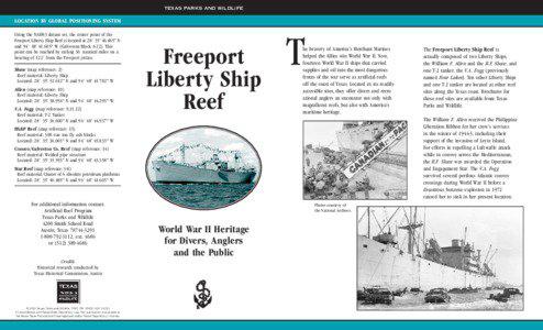 Freeport Liberty Ship Reef:  World War II Heritage for Divers, Anglers and the Public