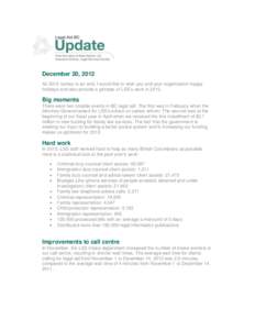 Legal Aid Update December 2012