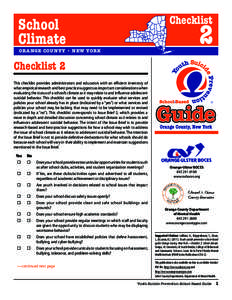 Checklist  School Climate  2