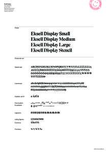 Eksell Display from Stockholm by Olle Eksell Digitised & developed by Göran Söderström 4 styles, June 2015