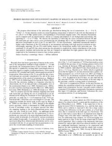 D RAFT VERSION JANUARY 17, 2011 Preprint typeset using LATEX style emulateapj v[removed]PROBING REIONIZATION WITH INTENSITY MAPPING OF MOLECULAR AND FINE STRUCTURE LINES YAN G ONG 1 , A SANTHA C OORAY 1 , M ARTA B. S I