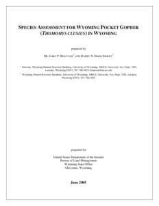 Microsoft Word - Wyoming Pocket Gopher - Final _Feb 2006_.doc