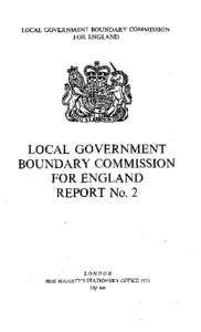 LOCAL GOVERNMENT BOUNDARY COMMISSION FOR ENGLAND