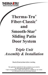 PATIO DOOR SYSTEMS  ® Therma-Tru ®