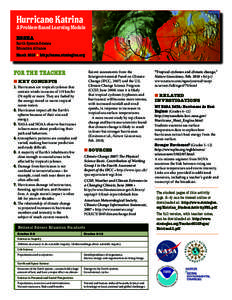 Hurricane Katrina  A Problem-Based Learning Module ESSEA  Earth System Science