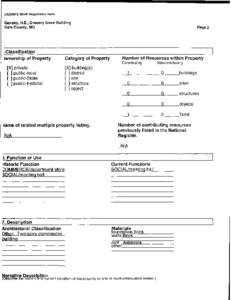 USDI/NPS NRHP Registration Form  Gensky, H.E., Grocery Store Building Cole County, MO  ..Classification