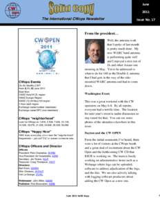 June 2011 The International CWops Newsletter Issue No. 17