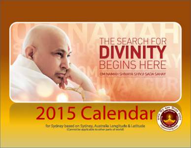 2015 Calendar for Sydney based on Sydney, Australia Longitude & Latitude (Cannot be applicable to other parts of world) Hindu Calendar
