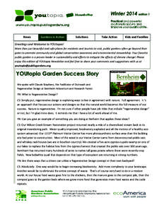 Winter 2014 edition 1              News    Gardens in Ac on 