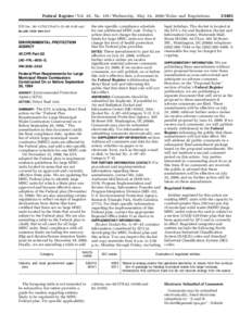 Federal Register / Vol. 65, No[removed]Wednesday, May 24, [removed]Rules and Regulations [FR Doc. 00–12792 Filed 5–23–00; 8:45 am] BILLING CODE 6560–50–P ENVIRONMENTAL PROTECTION AGENCY