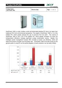 Microsoft Word - Acer Power 1000_Eco Profile_EN.doc