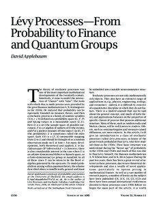 Lévy Processes—From Probability to Finance and Quantum Groups