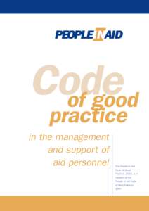 PEOPLEINAID  Code of good practice