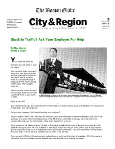 Stuck In Traffic? Ask Your Employer For Help By Mac Daniel Starts & Stops Y