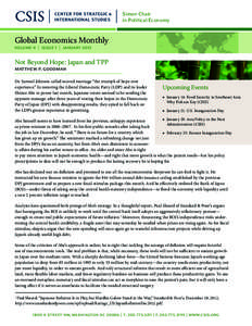 Simon Chair in Political Economy Global Economics Monthly  volume ii | issue 1 | january 2013