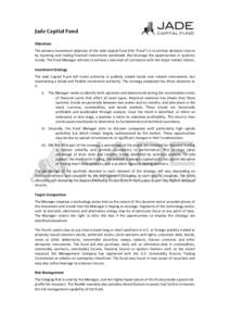 Financial services / Funds / Alternative investment management companies / Futures contract / Derivative / Asset allocation / Prime brokerage / Hedge fund / Collective investment scheme / Financial economics / Investment / Finance