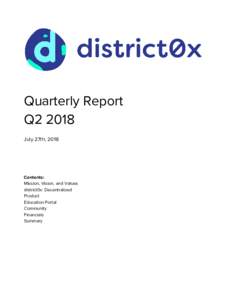      Quarterly Report   Q2 2018   