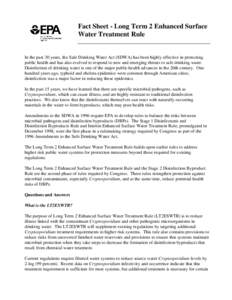 Fact Sheet - Long Term 2 Enhanced Surface Water Treatment Rule