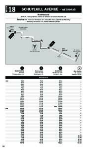ROUTE  18 SCHUYLKILL AVENUE - WEEKDAYS Northbound