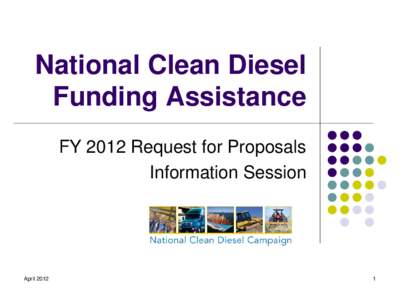 Fiscal Year[removed]Request for Proposal Information Session - Presentation (April 2012)