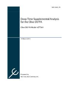 Deep Time Supplemental Analysis for the Clive DU PA