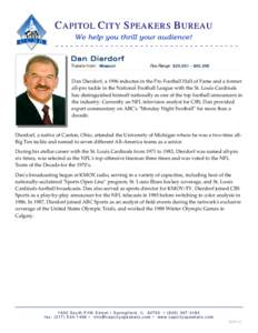Dan Dierdorf : Speaker Biographies : Capitol City Speakers Bureau