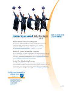 Union-Sponsored ScholarshipsRaoul Teilhet Scholarship Program