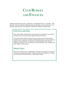 Microsoft Word - CLUB BUDGET & FINANCES.doc