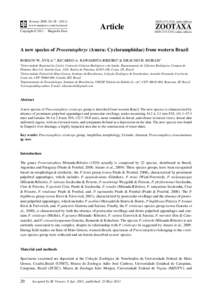 A new species of Proceratophrys (Anura: Cycloramphidae) from western Brazil