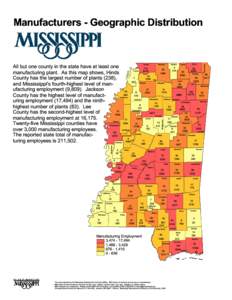 Manufacturers - Geographic Distribution Tunica