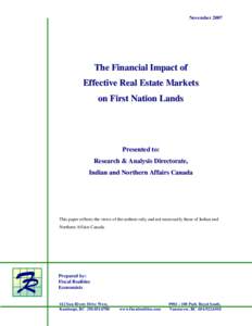 Microsoft Word - Effective First Nation Real Estate Markets Draft 6.doc