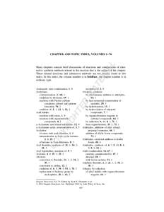 AL  CHAPTER AND TOPIC INDEX, VOLUMES 1–76 MA