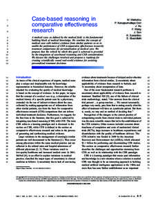 Case-based reasoning in comparative effectiveness research 1 2