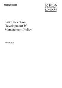 Subject-specific Collection Development and Management policies