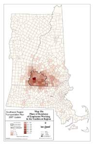 Southwest Region Transportation Plan 2007 Update Map 18a Place of Residence