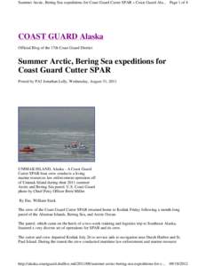 Alaska / United States Coast Guard / Arctic Ocean / Arctic / Bering Strait / USCGC Spar / USCGC Bering Strait / Physical geography / Bering Sea / Bodies of water